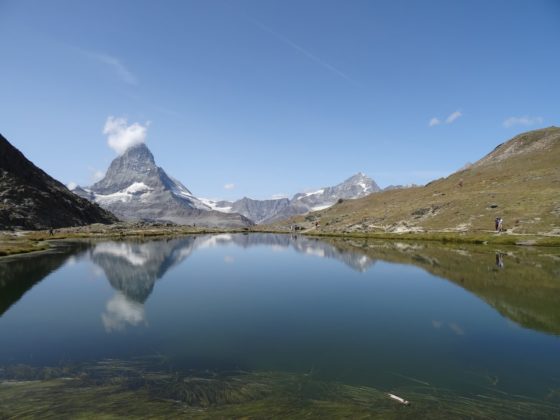 Spiegelung des Matterhorns im Riffelsee